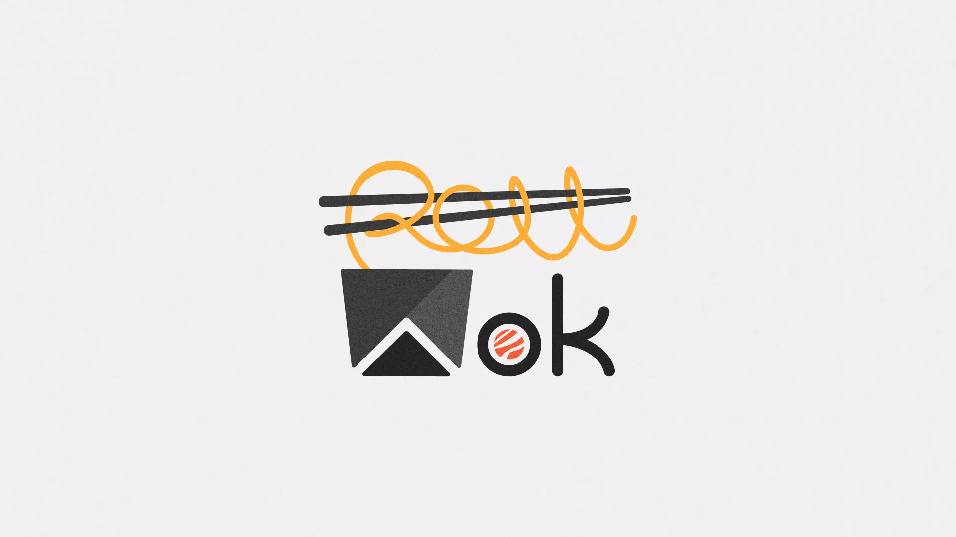 Разработка логотипа суши-бара «Roll Wok Club» в Обнинске
